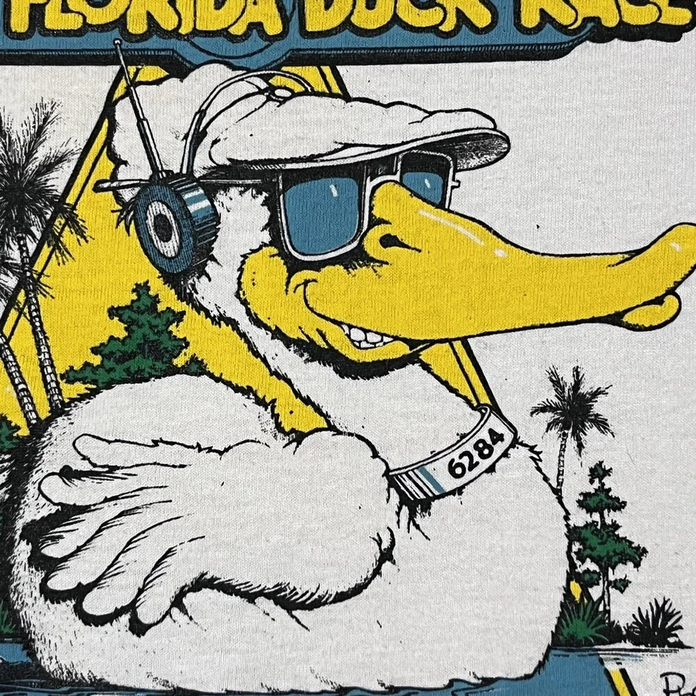 Vintage Tampa Shirt Gasparilla Marathon Florida Duck Race Run Nike Scott Ross